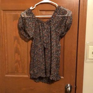 Brown floral top